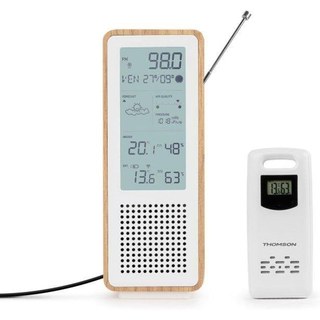 Haut-parleurs Thomson Bluetooth 5.3 station météo FM écran rétroéclairé multifonction