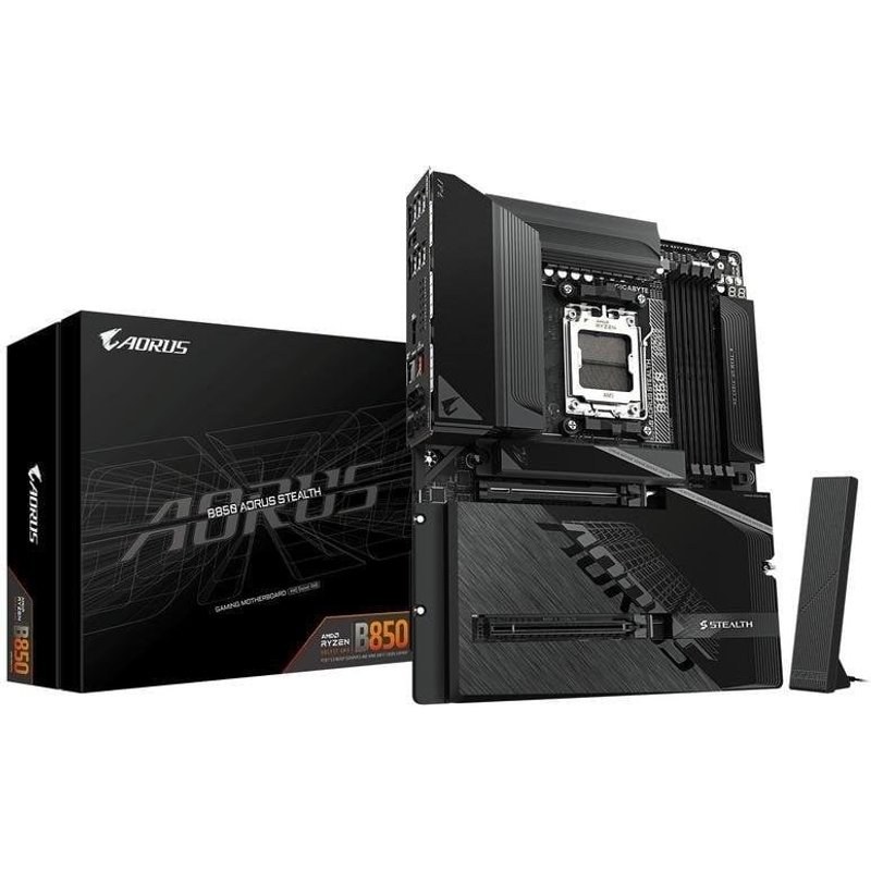 Carte mère Gigabyte B850 AORUS STEALTH AMD B850 AM5 DDR5 ATX Wi-Fi 7 5GBE