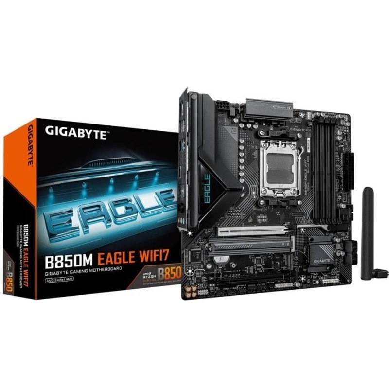 Carte mère Gigabyte B850M EAGLE WIFI7 B850 AM5 DDR5 Micro ATX Wi-Fi 7 RGB