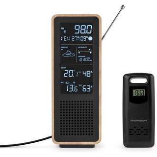 Enceintes Thomson Bluetooth 5.3 Station Météo FM écran rétroéclairé multifonction