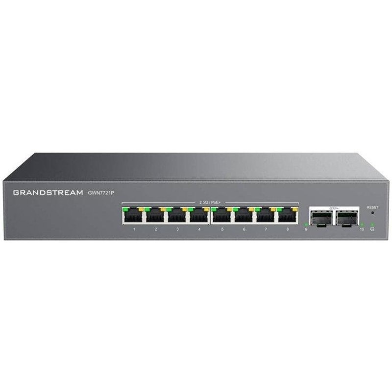 Switch Grandstream GWN7721P 8 ports 2,5GBE PoE+ 2 ports SFP+ 10GBPS