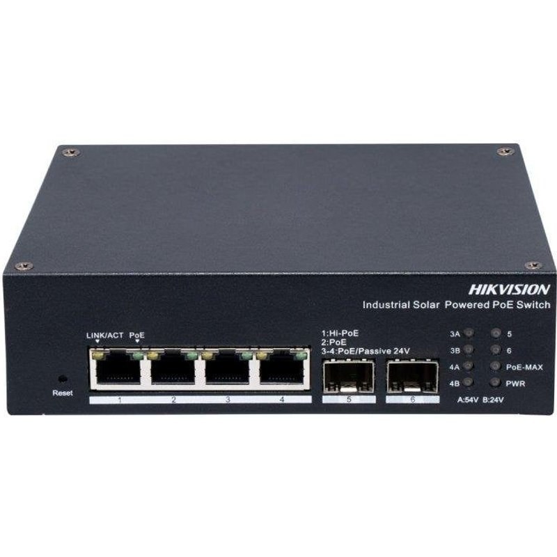 Switch industriel Hikvision DS-3E1510P-SI 4X Gigabit PoE+ 2X SFP Cloud