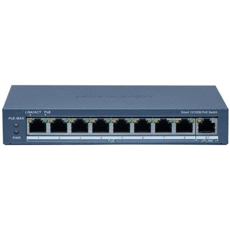 Switch Hikvision DS-3E1105P-EI 5 ports Fast Ethernet PoE bleu géré