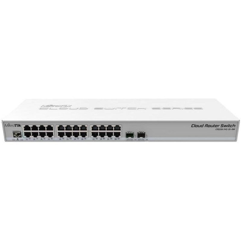 Switch Mikrotik CRS326-24G-2S+RM 24 ports Gigabit 2 SFP+ Dual Boot