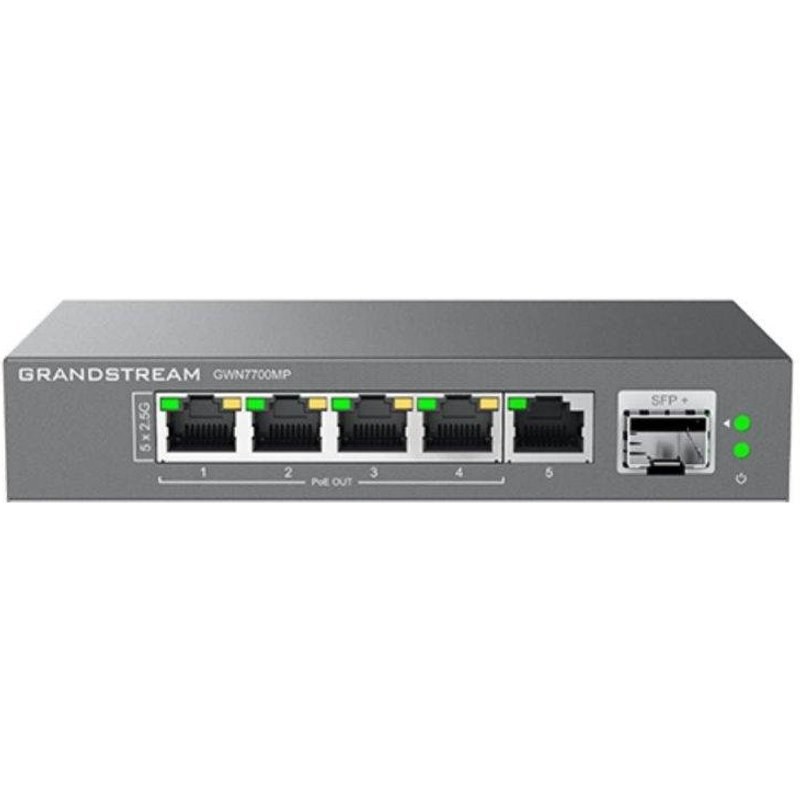 Switch Grandstream GWN7700MP 5 ports Multi-Gigabit PoE+ SFP+ 10G silencieux