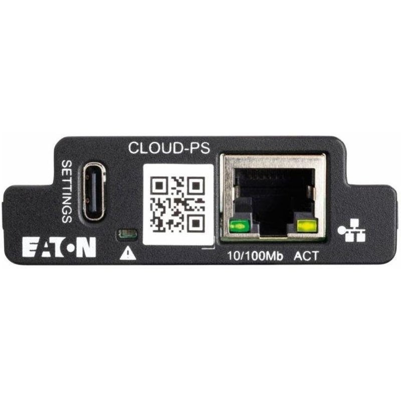 Carte de gestion réseau Eaton CLOUD-PS Fast Ethernet LED compacte noire