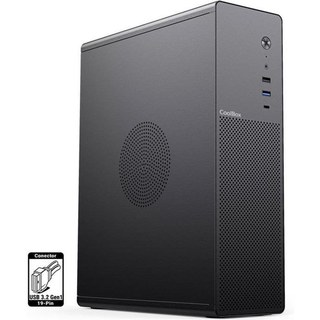 Boîtier CoolBox T100 Slim Micro ATX USB-C 3.2 GEN1 Noir Full Metal