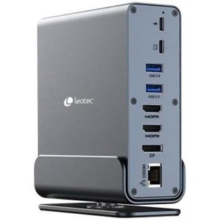 Station d'accueil Leotec Multiport 15 ports USB 3.2 USB-C HDMI RJ45 Gris
