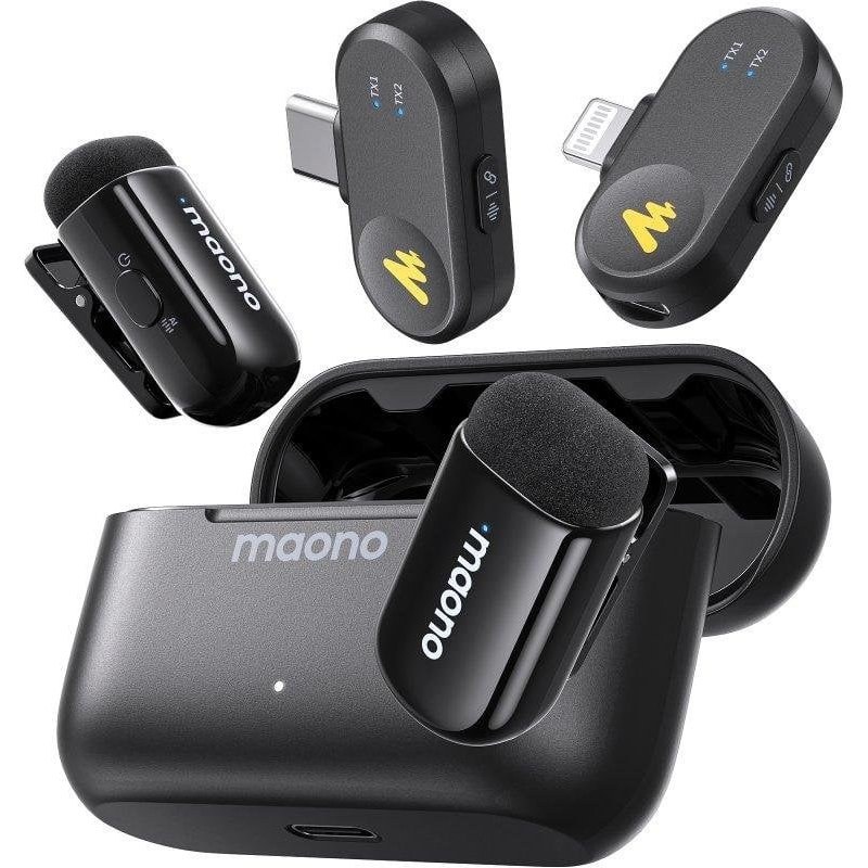 Microphone Maono WM622 PBC2 sans fil portée 100 m réduction de bruit