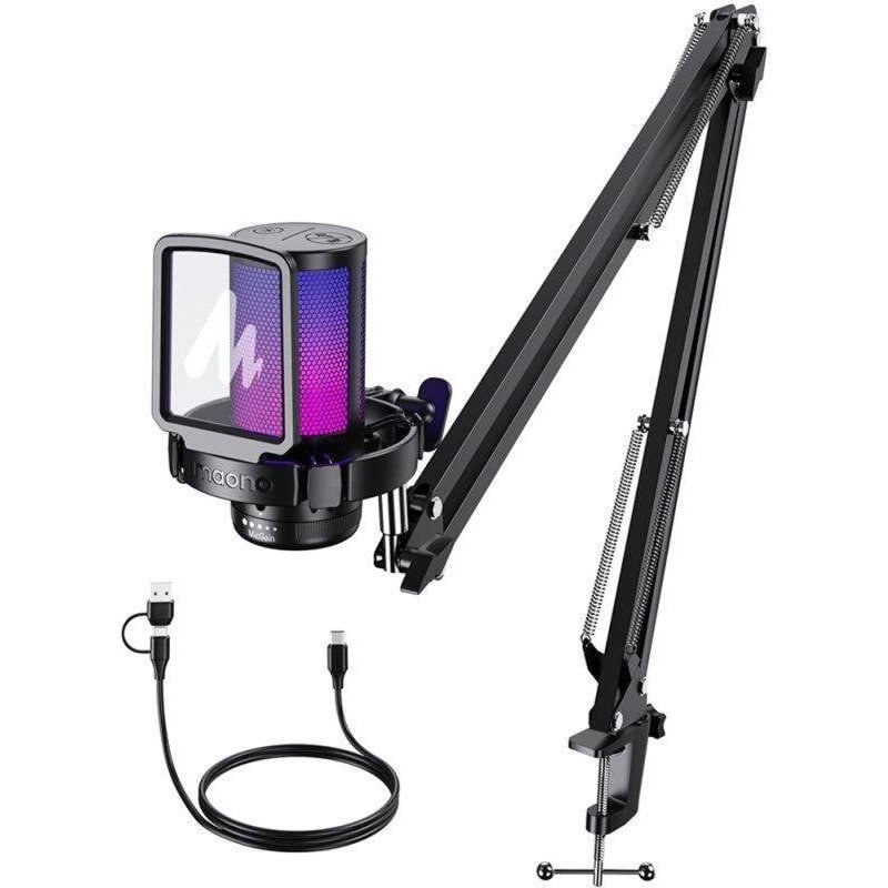 Microphone Maono DGM20S USB cardioïde RGB réduction de bruit