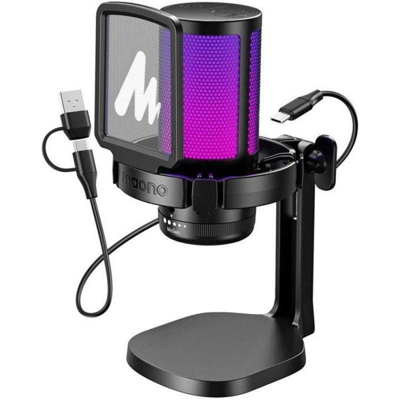 Microphone Maono DGM20 USB condensateur cardioïde RGB personnalisable