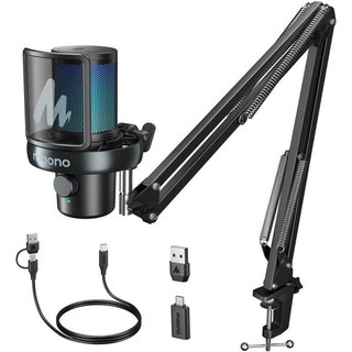 Microphone Maono DM40 Pro S USB sans fil cardioïde RGB avec bras articulé