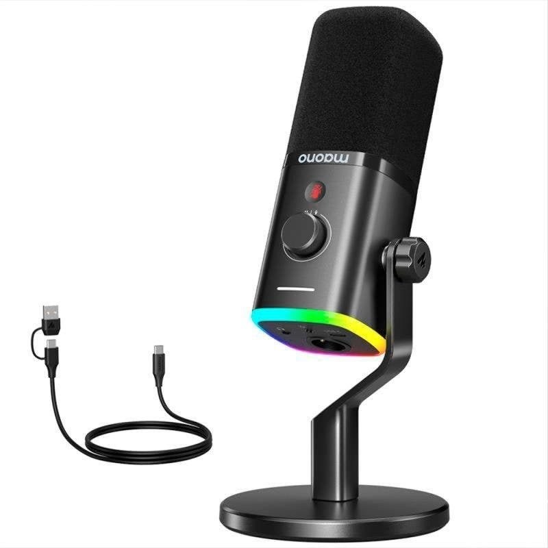 Microphone Maono PD100X USB/XLR cardioïde RGB personnalisable