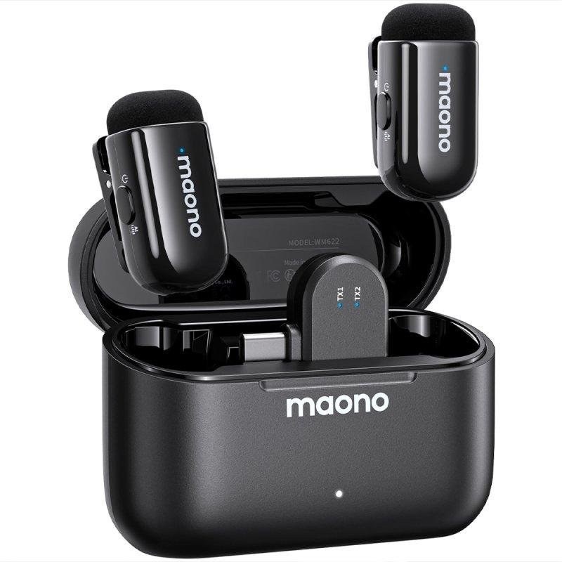 Microphone Maono WM622 PC2 sans fil USB cardioïde portée 50 m autonomie longue