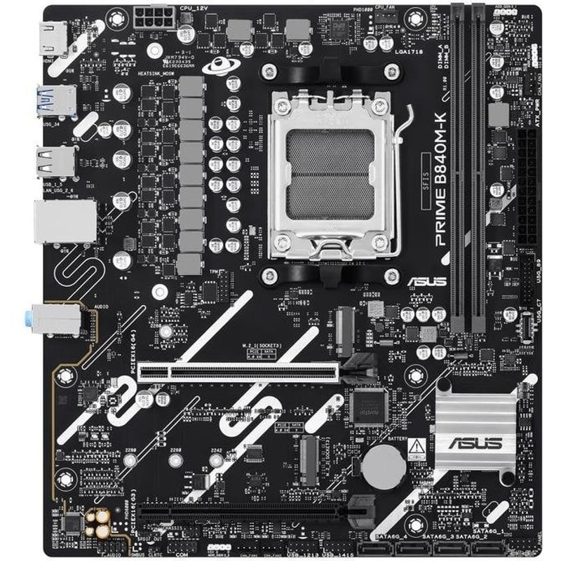 Carte mère ASUS PRIME B840M-K B840 Socket AM5 DDR5 Micro ATX 2.5GBE RAID RGB
