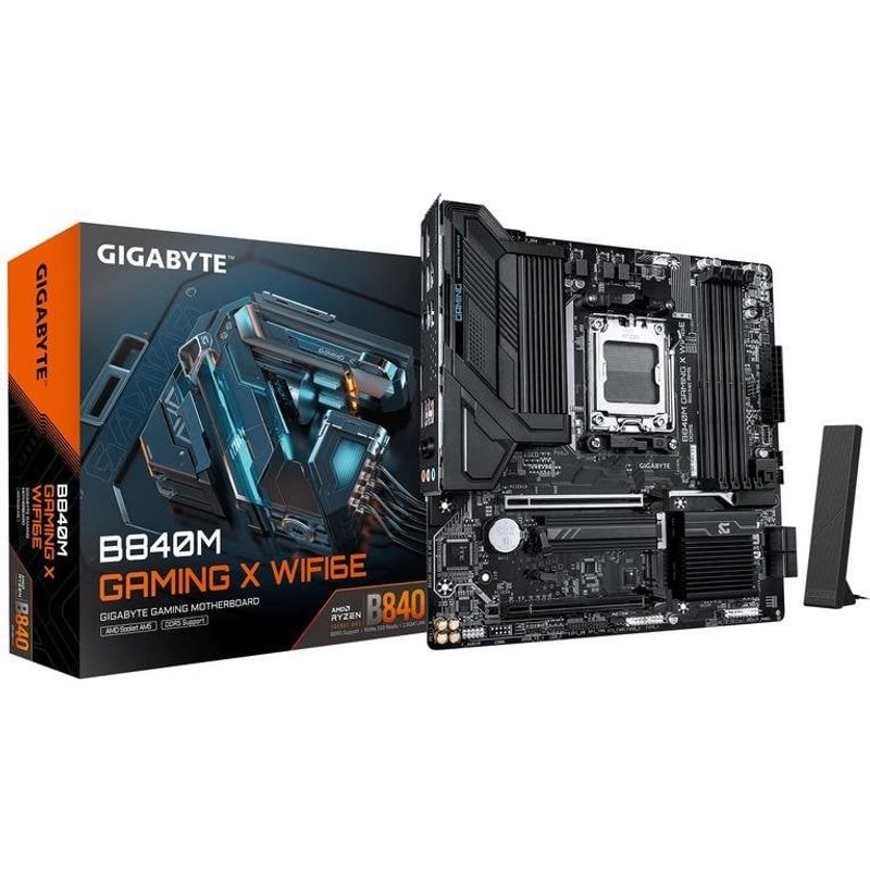Carte mère Gigabyte B840M GAMING X WIFI6E B840 AM5 DDR5 Micro ATX Wi-Fi 6E 2.5GBE M.2 RGB