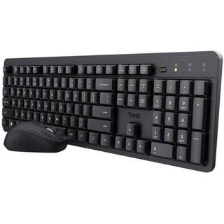 Clavier Trust Ody II sans fil AZERTY membrane avec souris incluse noir