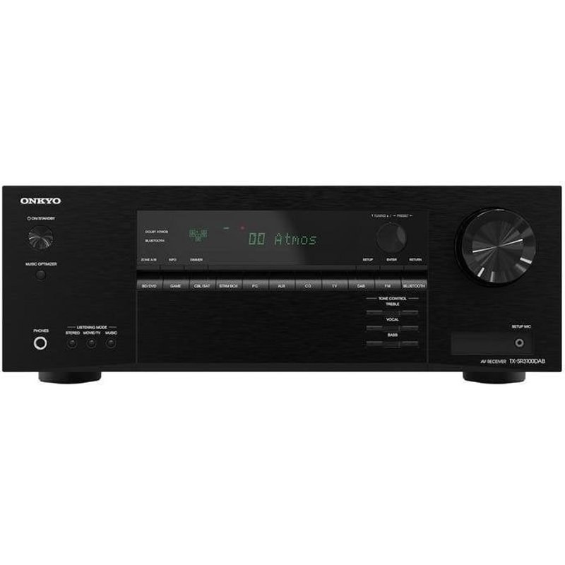 Onkyo TX-SR3100 Récepteur AV 80 W RMS 5.2 canaux Bluetooth HDR Dolby Atmos ARC
