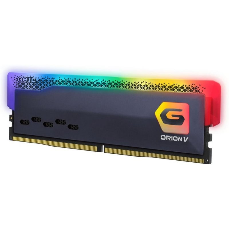 Mémoire RAM GeIL ORION V RGB AMD Edition 16 Go 1X16GO DDR5 5200 MHz CL38 ECC RGB Gris AMD EXPO