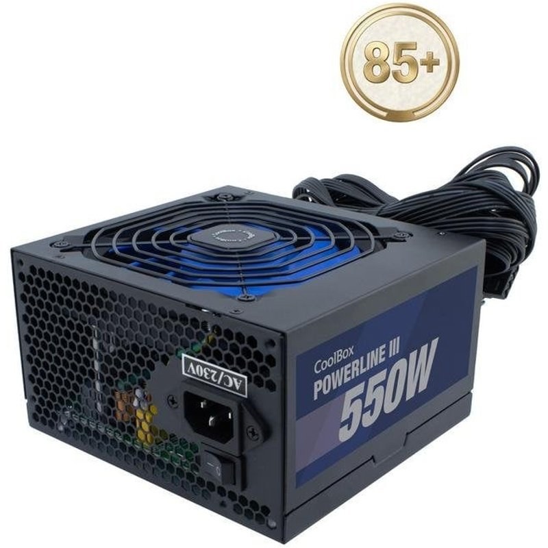 Fuente de Alimentación CoolBox Powerline III 550W 85% EFI ATX Noir