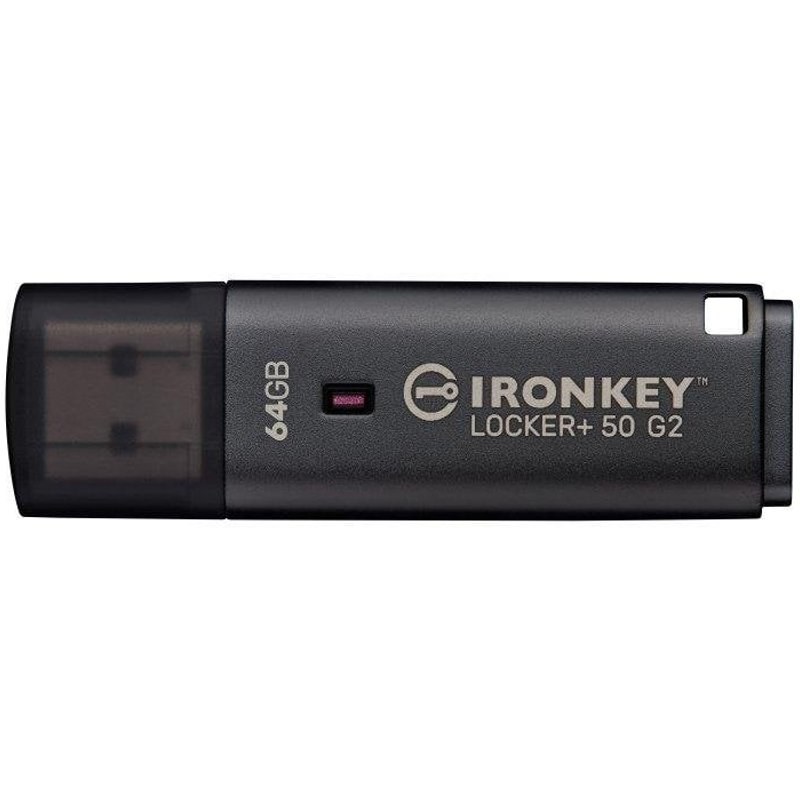 Clé USB Kingston IronKey Locker Plus 50 G2 64 Go FIPS 197 AES-256