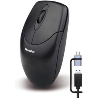 Souris Hamlet XMICEU2-CX USB Optique Noir Ambidextre Compact