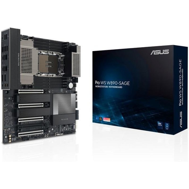 Carte mère ASUS PRO WS W890-SAGE Intel W890 LGA 4710-2 DDR5 CEB USB4 10GBE PCIe 5.0 ECC RAID RGB