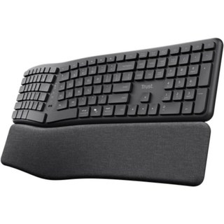 Clavier Trust Keyra sans fil ergonomique AZERTY multidispositif à membrane
