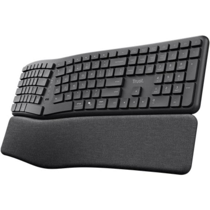 Clavier Trust Keyra sans fil ergonomique AZERTY multidispositif à membrane
