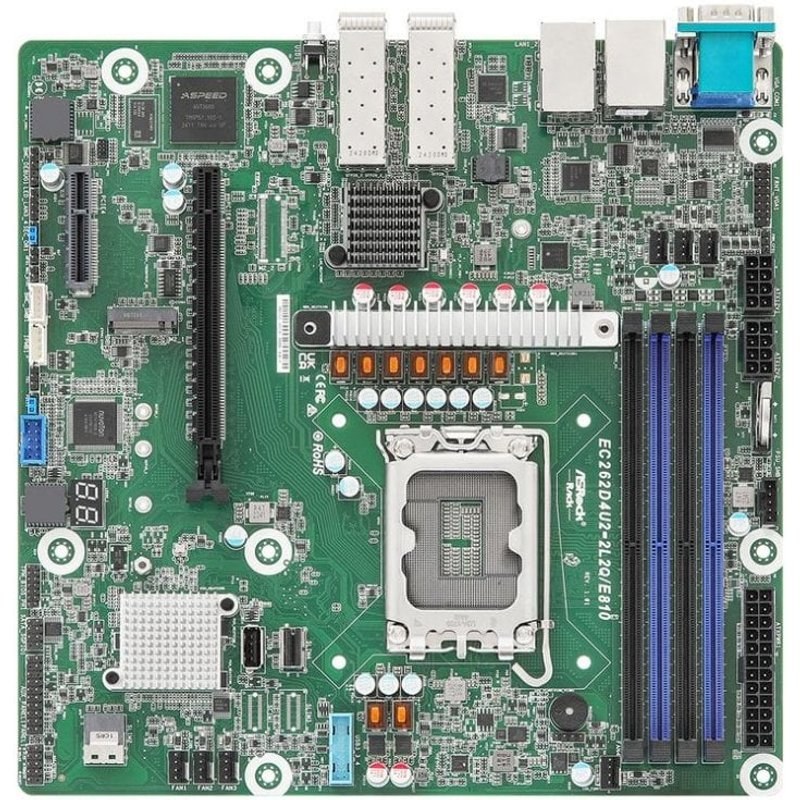 Carte mère AsRock EC262D4U2-2L2Q/E810 Intel C262 LGA 1700 DDR5 micro ATX ECC RAID Dual LAN IPMI