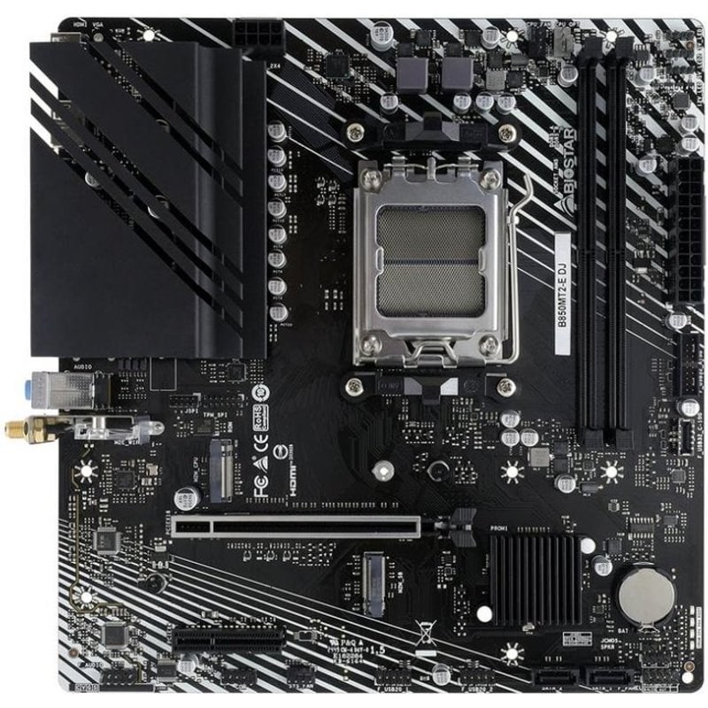 Carte mère Biostar B850MT2-E DJ B850 AM5 DDR5 Micro ATX Wi-Fi 7 2.5GBE RGB