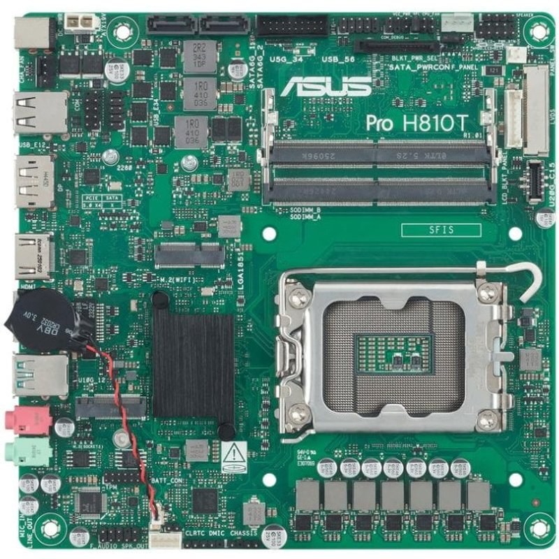 Carte mère ASUS Pro H810T-CSM H810 LGA1851 DDR5 Thin Mini ITX M.2 Gigabit