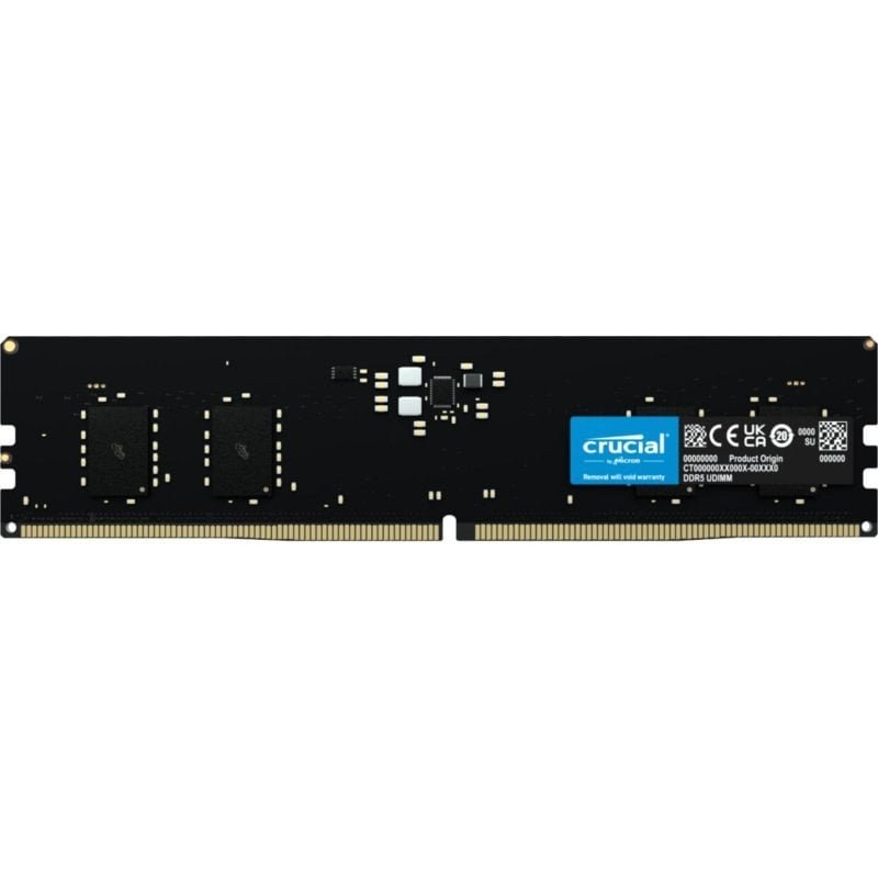 Mémoire RAM Crucial CT8G56C46U5T 8 Go 1X8GO DDR5 5600 MHz CL46 ECC XMP EXPO