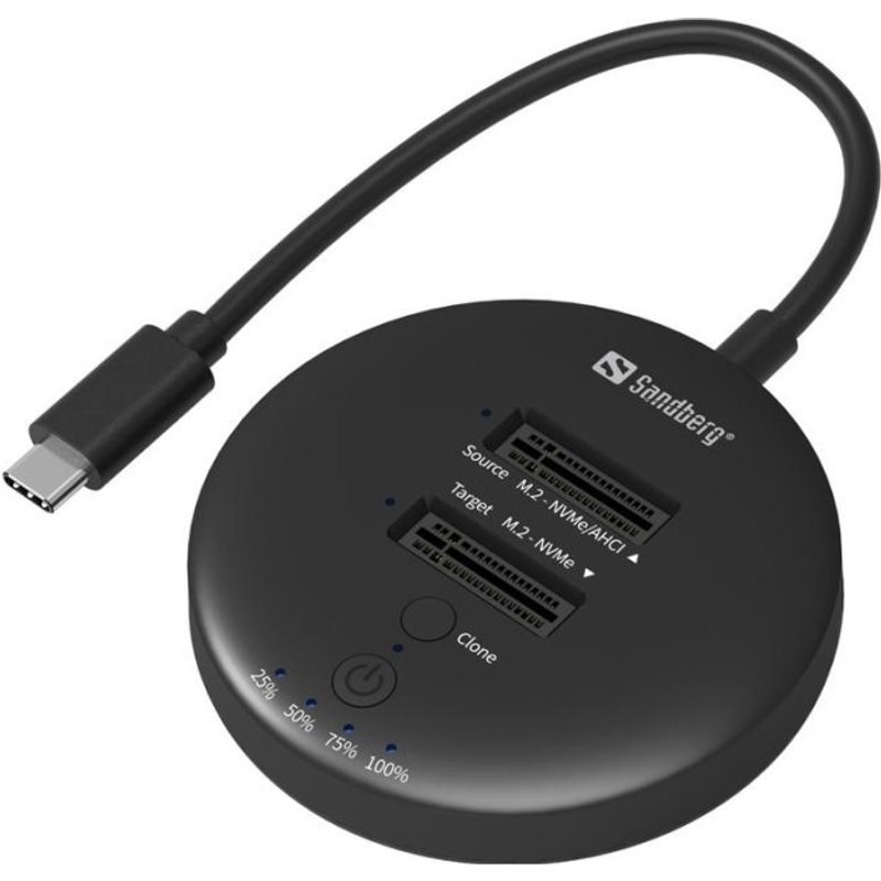 Station d accueil Sandberg 136-72 USB 3.2 Cloner Dock M.2 NVMe 20 Gbps