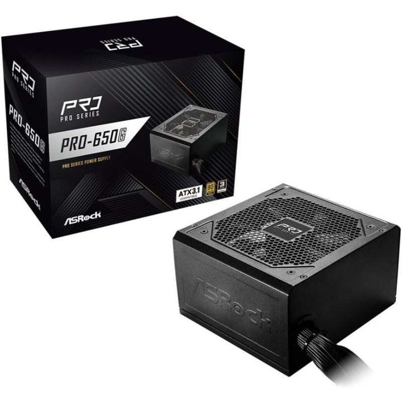 Fuente de Alimentación AsRock PRO-650G 650W Certificación 80 PLUS Gold ATX