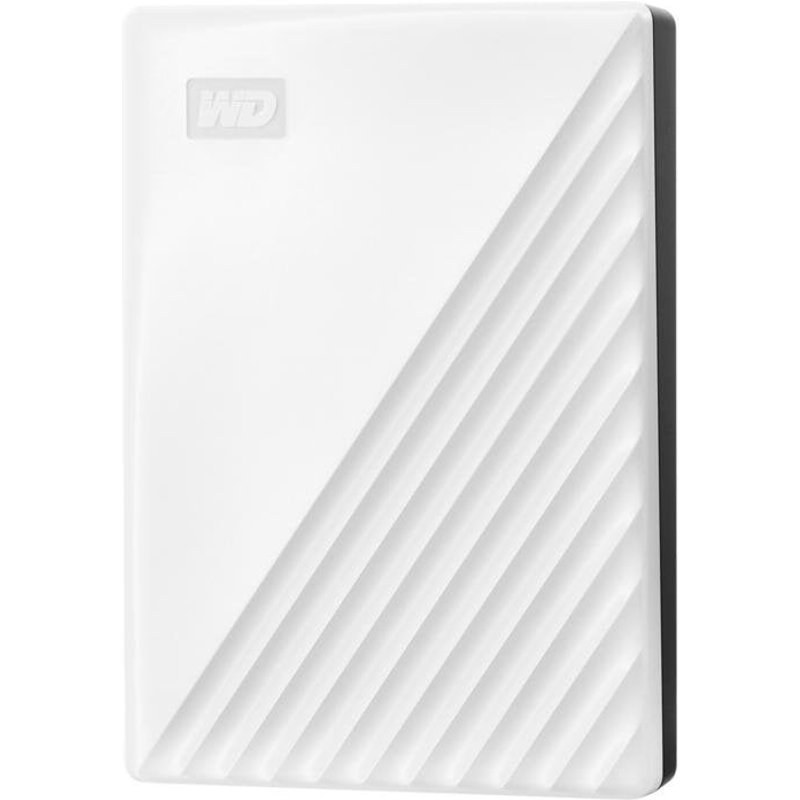 Disque Dur WD My Passport 5 To Externe 2.5" USB 3.2 Gen 1 Blanc Chiffrement AES