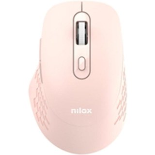 Souris Nilox Dual Wireless Bluetooth USB 1600DPI Rose 6 Boutons Silencieux