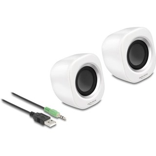Enceintes Delock 2.0 USB filaires 2W avec contrôle du volume