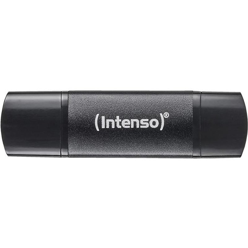 Clé USB Intenso 3544490 64 Go USB-A USB-C 70MB/s Aluminium Noir