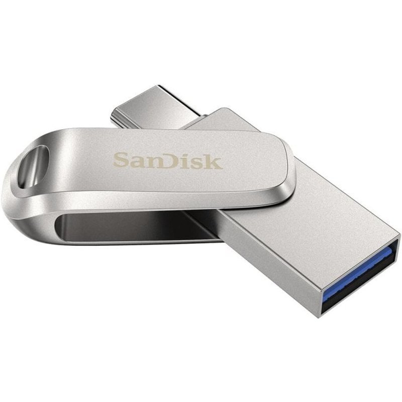 Clé USB SanDisk Ultra Dual Drive Luxe 2 To USB-A USB-C 400MB/s Argent