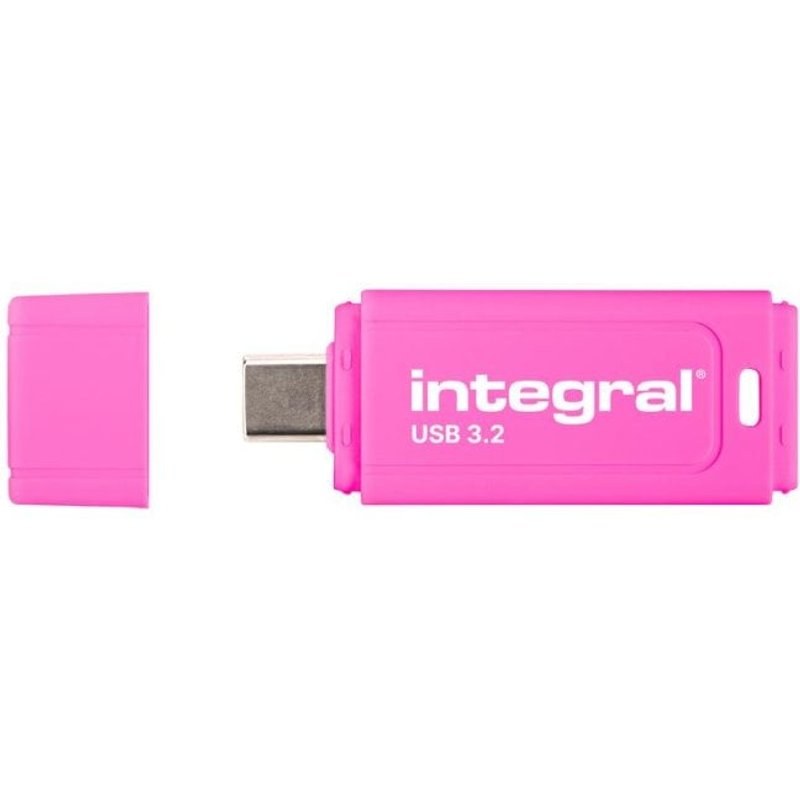 integral-brand Clé USB Integral Neon-C 128 Go USB-C 150MB/s Noir Rose