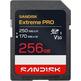 Carte SanDisk Extreme Pro 256 Go SDXC UHS-I 250MB/s V30 résistante
