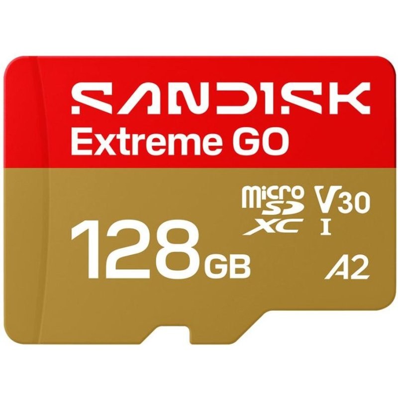 Carte mémoire SanDisk Extreme GO 128 Go microSDXC UHS-I 240MB/s résistante