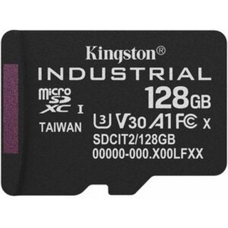 Carte microSD Kingston Industrial 128 Go UHS-I U3 V30 etanche temperature