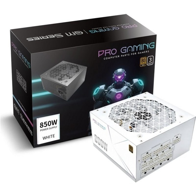 Fuente de Alimentación ProGaming 850W 80+ Gold modulaire blanche I-STOP