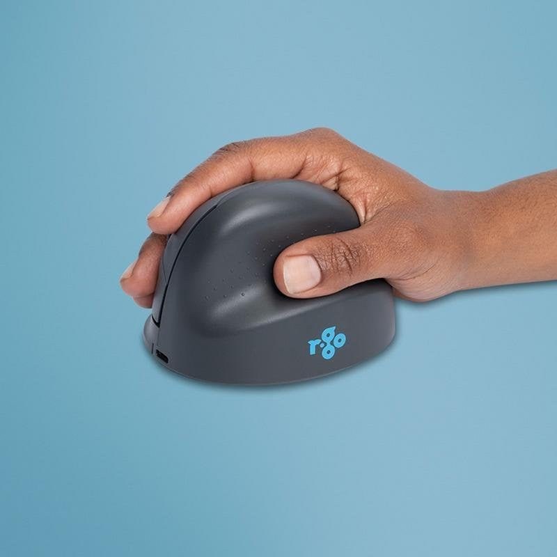 r-go-tools Souris R-Go Tools HE Basic Bluetooth 1600 DPI Gris Ergonomie Verticale Rechargeable