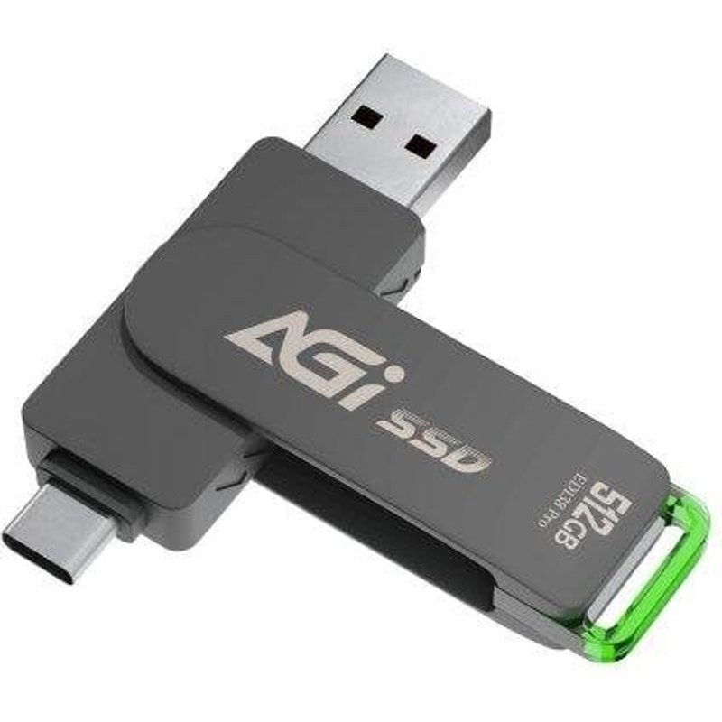 agi-gear Disco Duro Agi Gear ED138 Pro 512 Go SSD USB-C Haute Vitesse Compact
