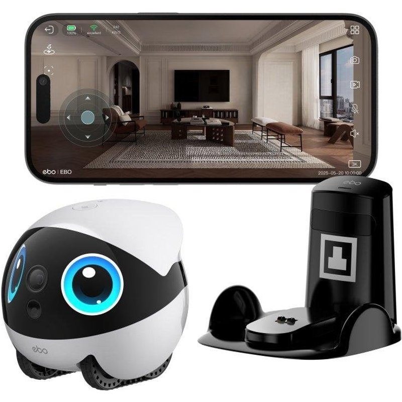 Caméra de surveillance intérieure Enabot EBO Air 2 Plus 3K IA Bidirectionnel Audio Suivi