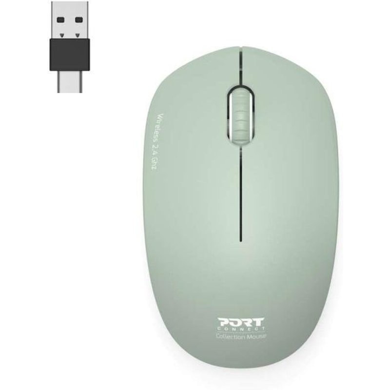 Souris PORT DESIGNS 900543 RF sans fil 1600DPI Vert Ambidextre