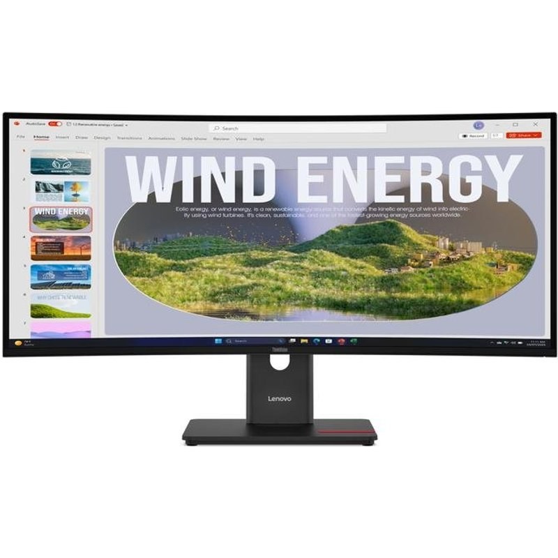 Écran PC Lenovo ThinkVision T34WD-40 34" Wide Quad HD 120 Hz VA Courbé HDR10 Hauteur réglable